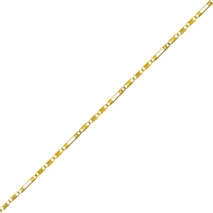 Koristeellinen ohut figaro kaulaketju 45cm +5cm (Teräs 316L)