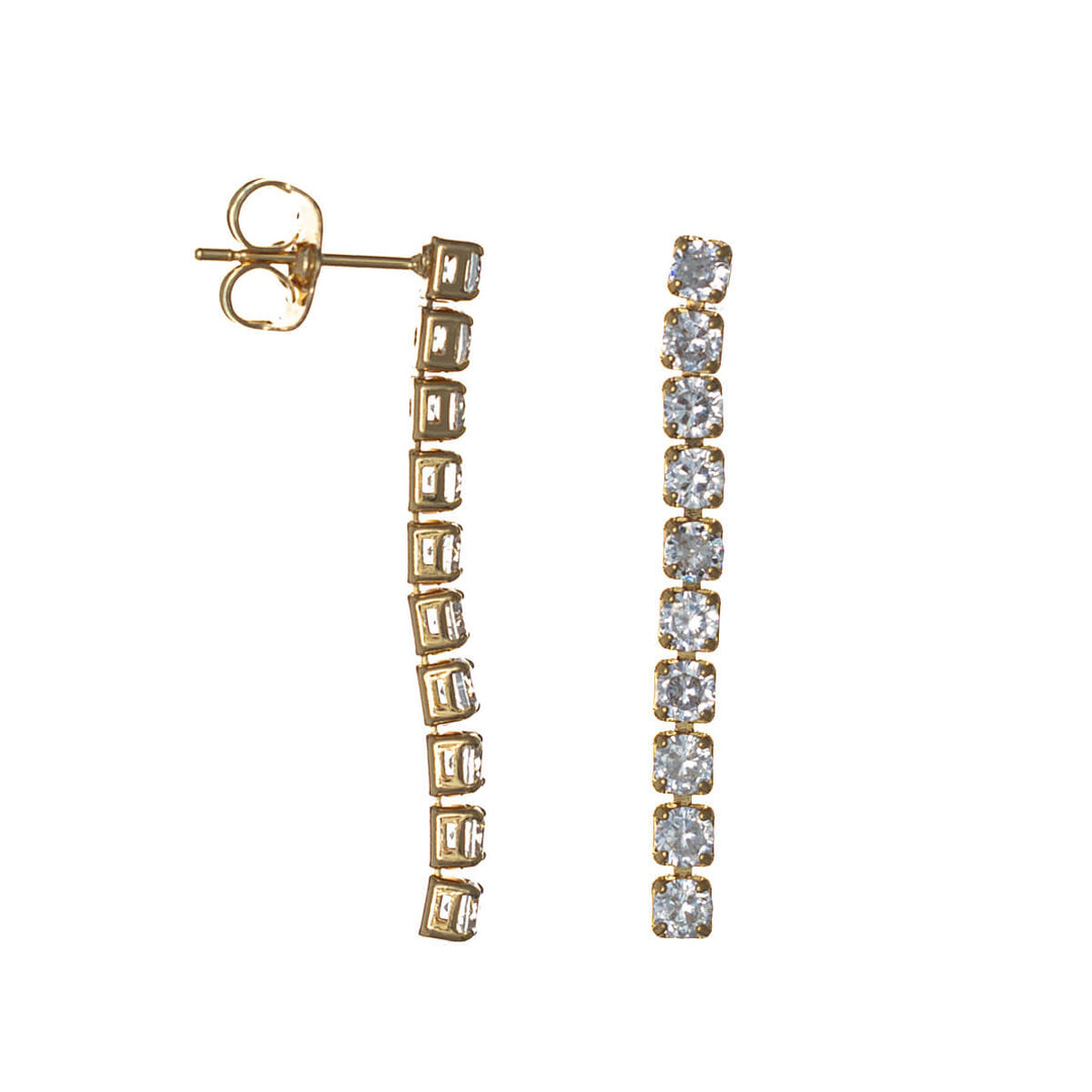 Zirkonia partyhalsband riviera & örhängen