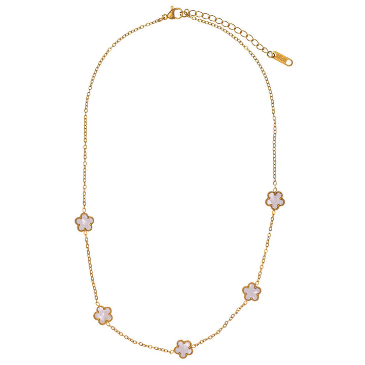 Fyrklöverhalsband 40 cm + 5 cm (316L stål)