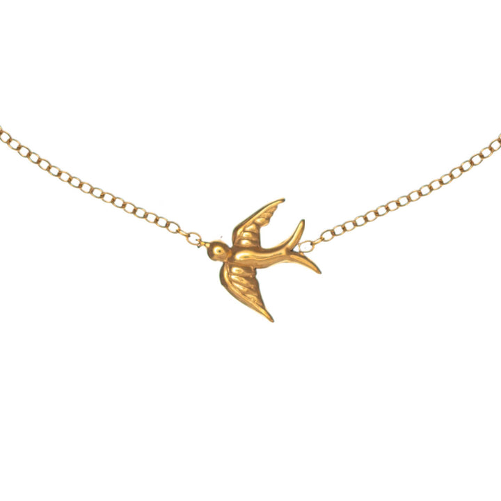 Schwalbe-Halskette 40 cm + 5 cm (Stahl 316L)