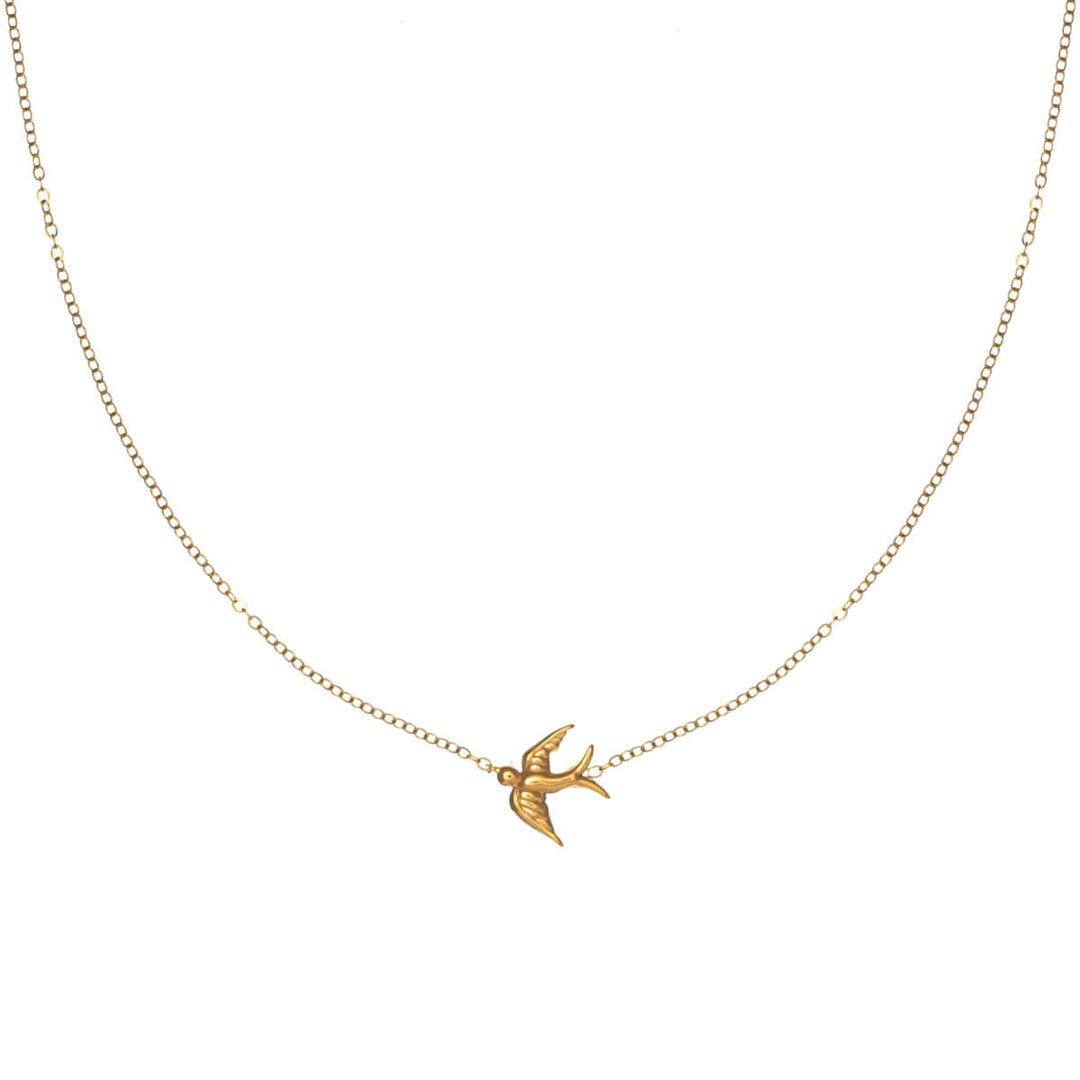 Schwalbe-Halskette 40 cm + 5 cm (Stahl 316L)