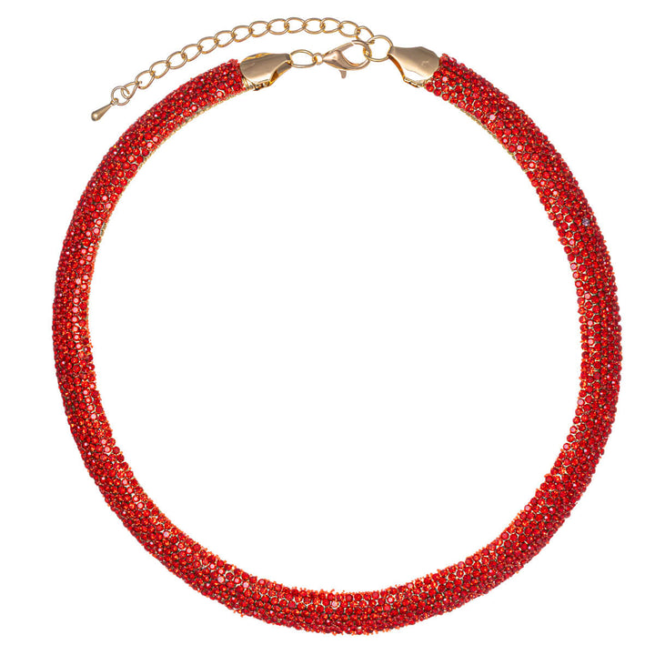 Rhinestone party necklace collar