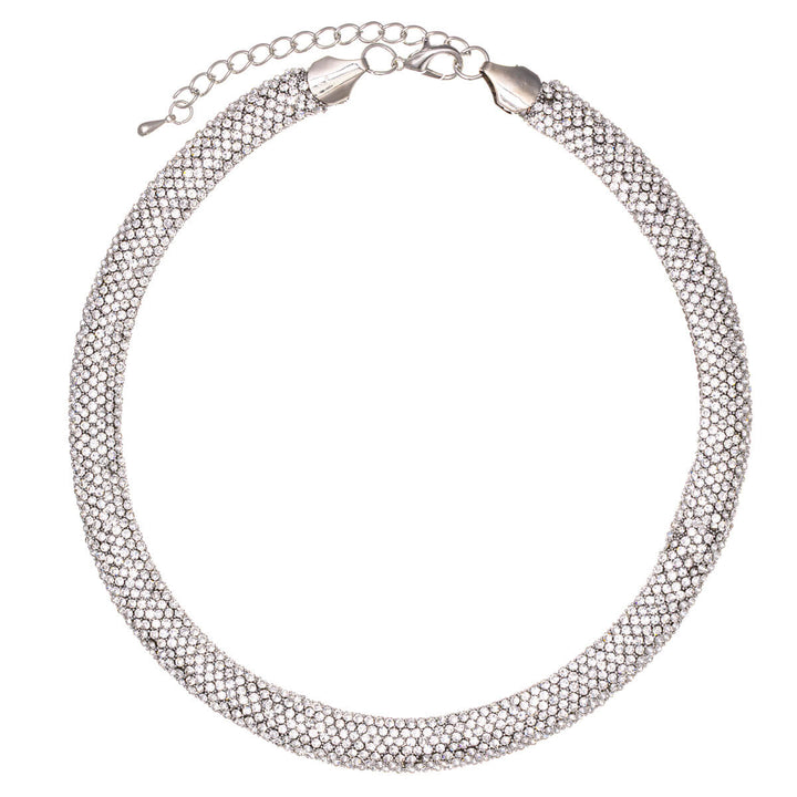 Rhinestone party necklace collar