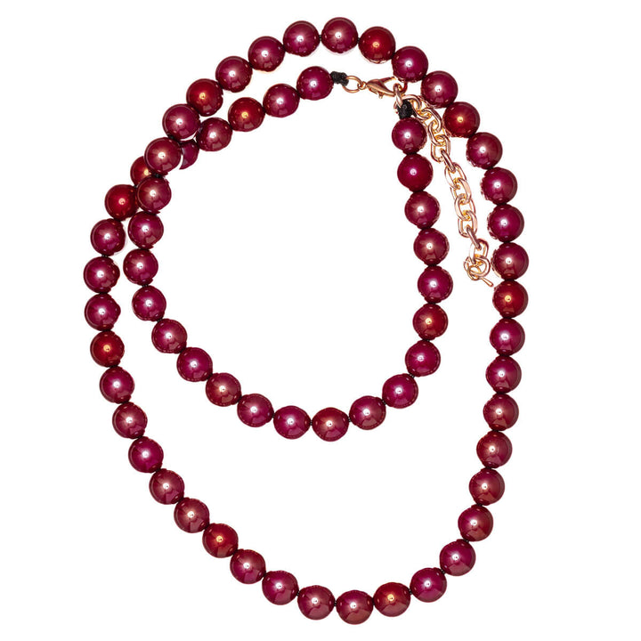 Kiiltävät pitkät kaulahelmet 92cm +8cm