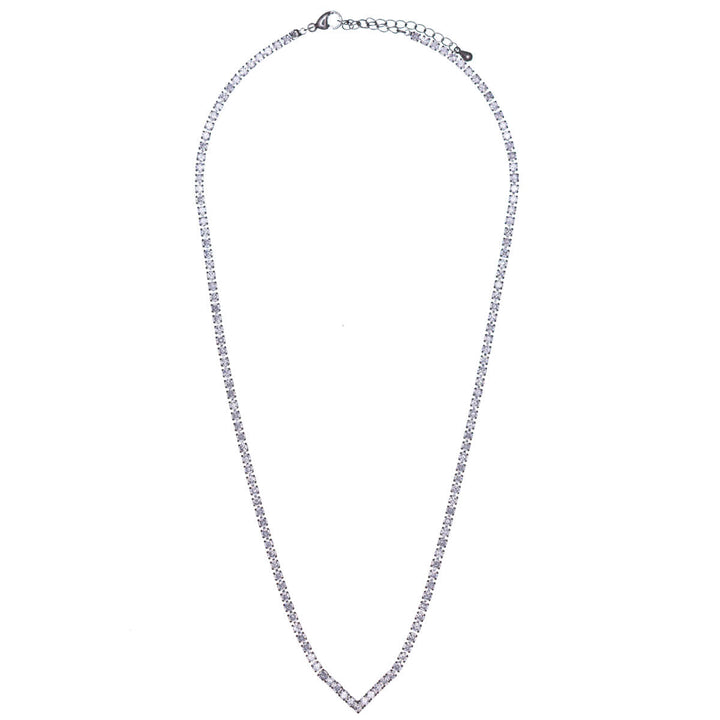 V-shaped zirconia necklace