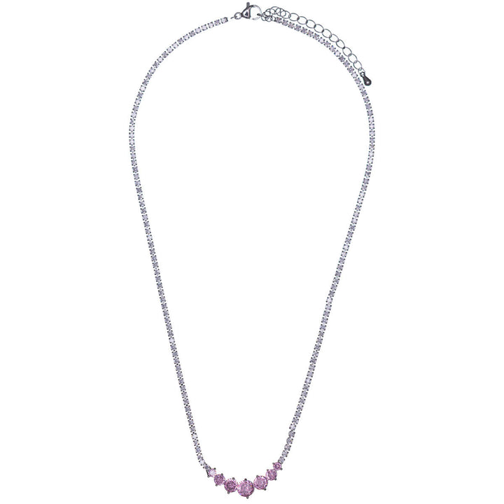 Multi-stone zirconia necklace