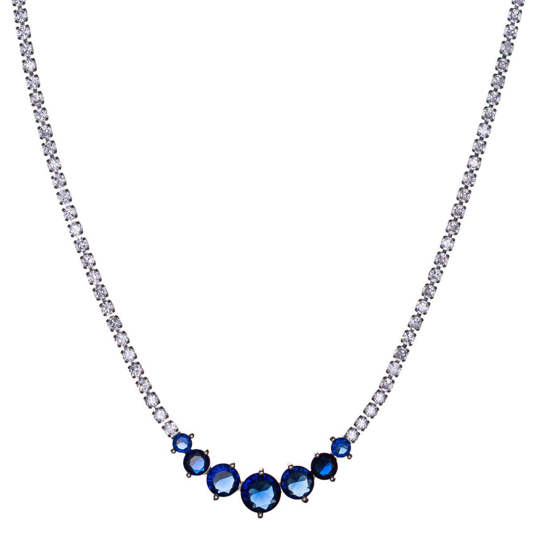Multi-stone zirconia necklace