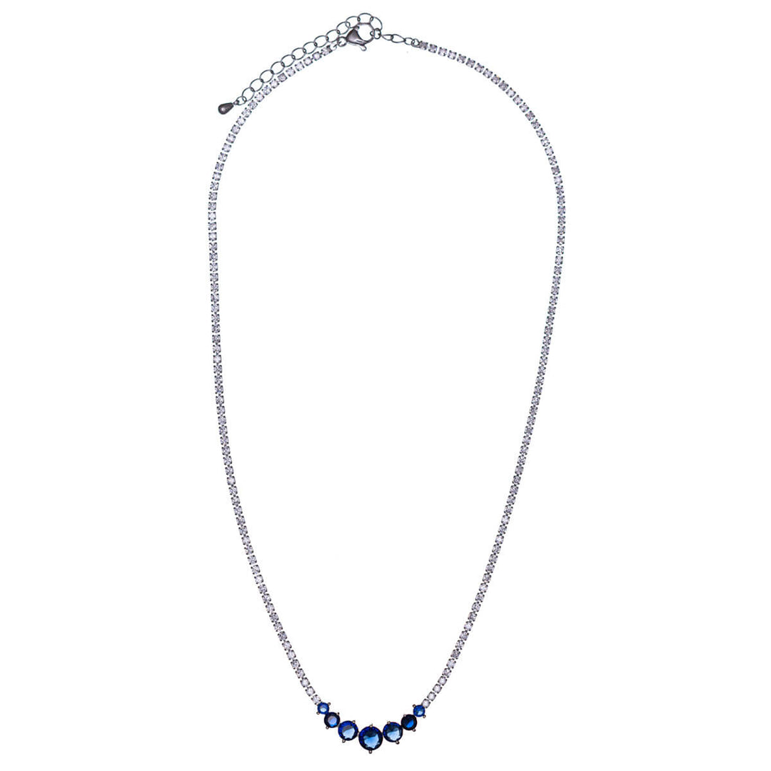 Multi-stone zirconia necklace