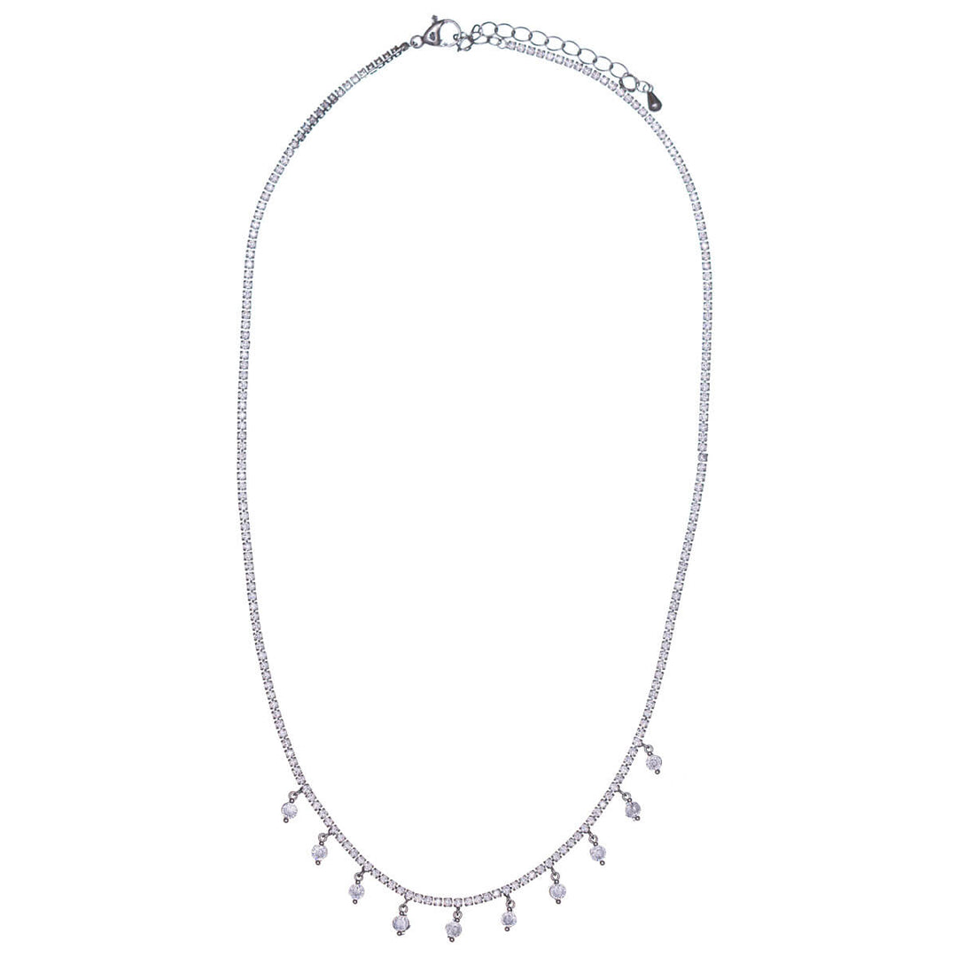 Dangle zirconia necklace