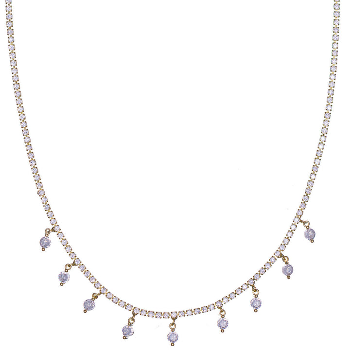 Dangle zirconia necklace