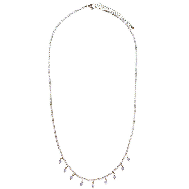 Dangle zirconia necklace