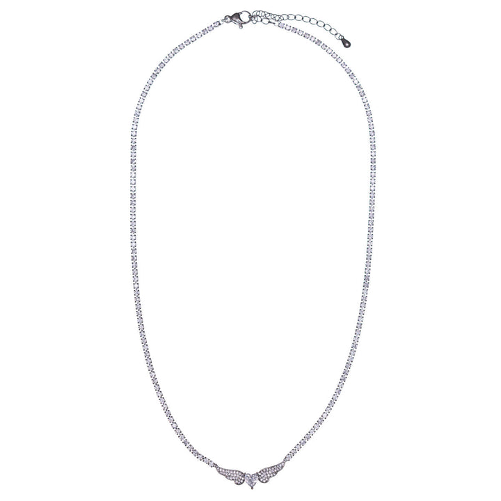 Heart-shaped zirconia necklace