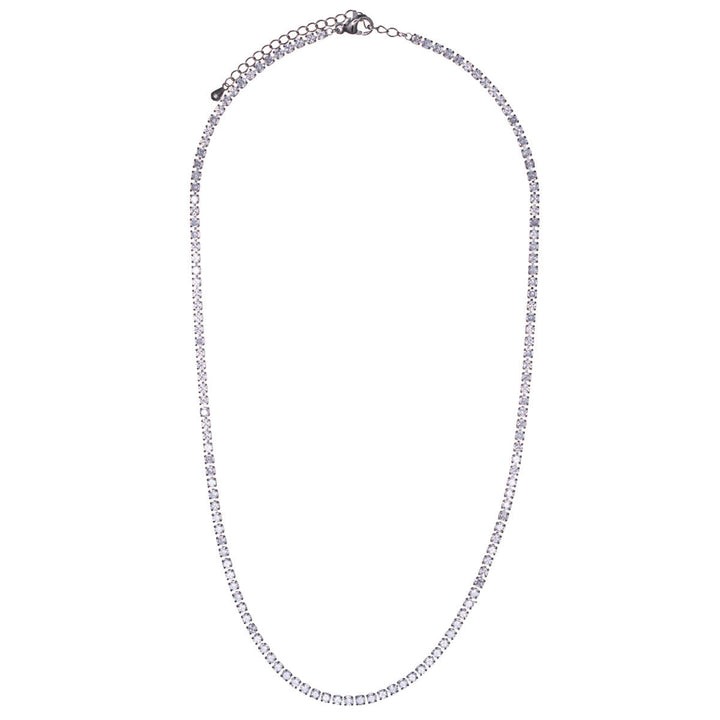 Single-row zirconia necklace