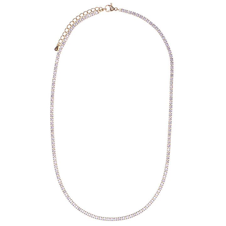 Single-row zirconia necklace