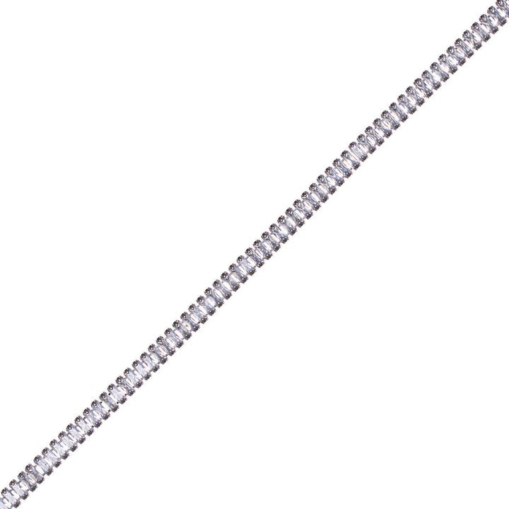 Delicate baguette zirconia necklace