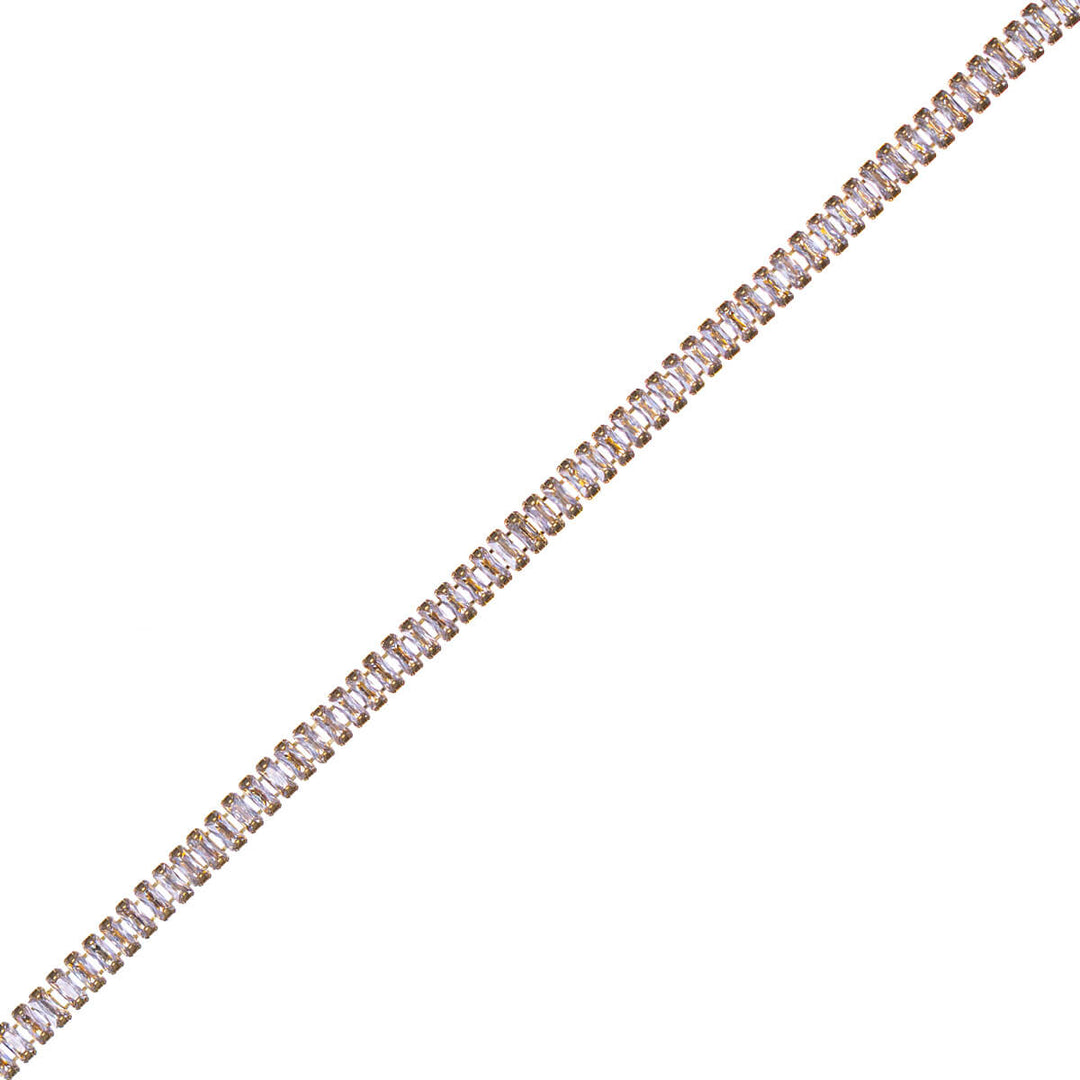 Delicate baguette zirconia necklace