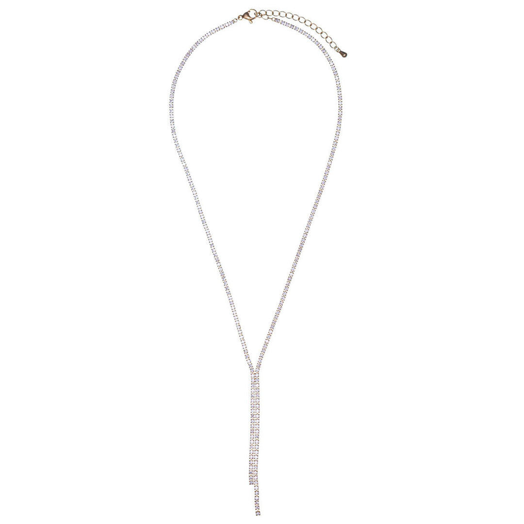 Y-shaped zirconia necklace