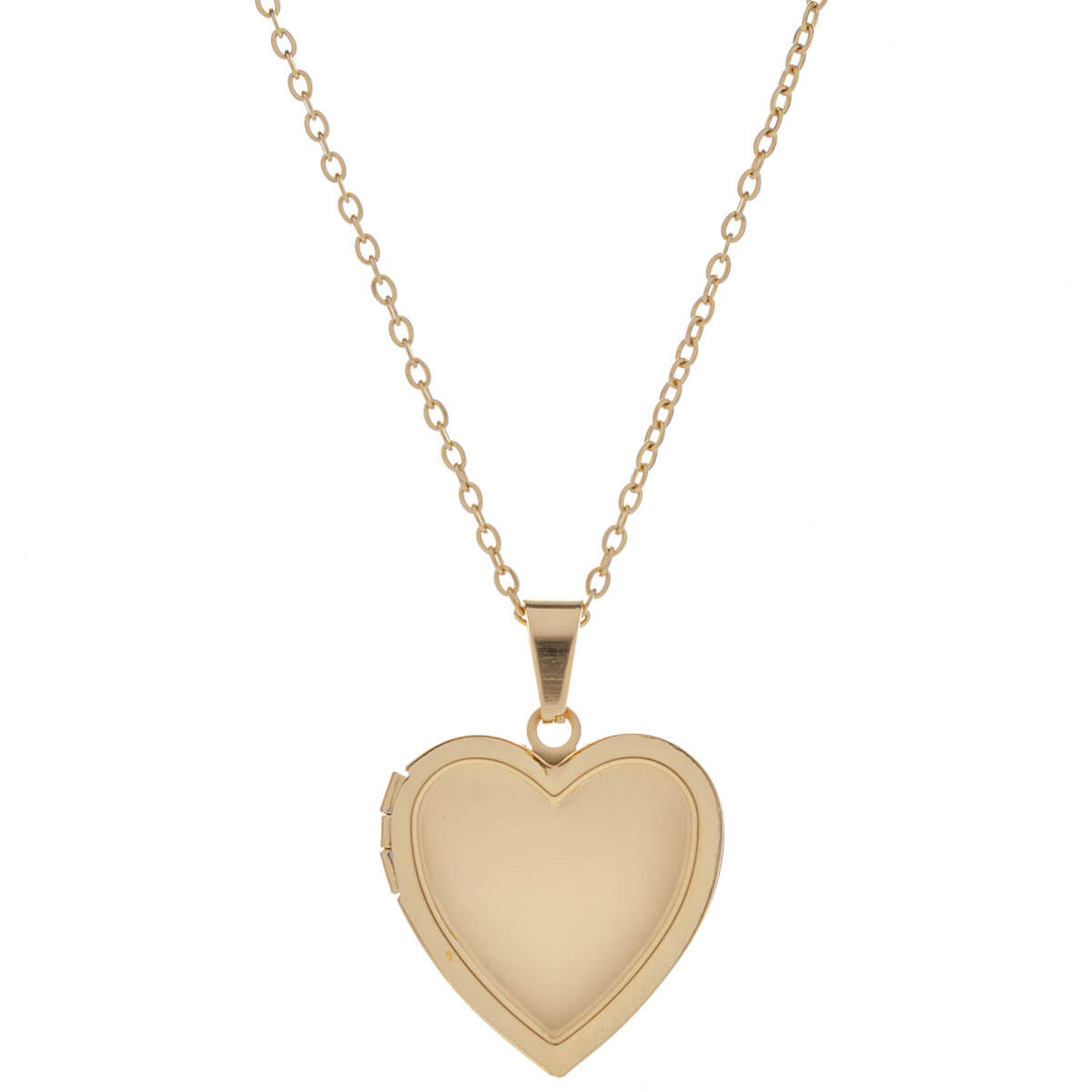 Heart medallion pendant necklace - surgical steel (316L)