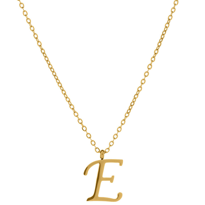 Gold letter necklace calligraphy letter – 18k surgical steel (316L)