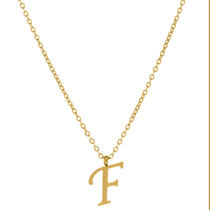 Gold letter necklace calligraphy letter – 18k surgical steel (316L)