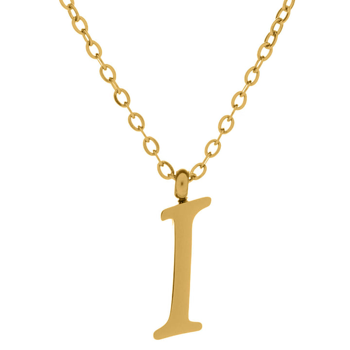 Gold letter necklace calligraphy letter – 18k surgical steel (316L)