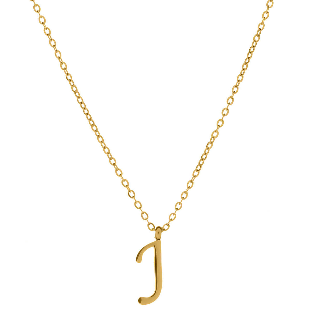 Gold letter necklace calligraphy letter – 18k surgical steel (316L)