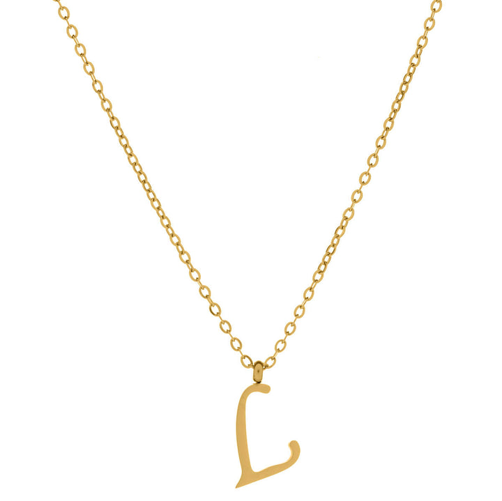 Gold letter necklace calligraphy letter – 18k surgical steel (316L)