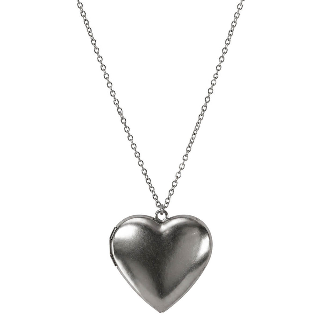 Steel Heart Medallion Pendant Necklace (316L Stainless Steel)