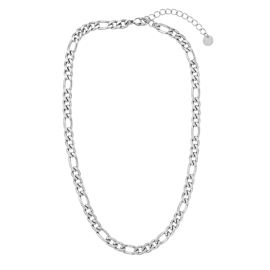 Lyhyt Teräksinen figaro kaulaketju 40cm +5cm (Teräs 316L)