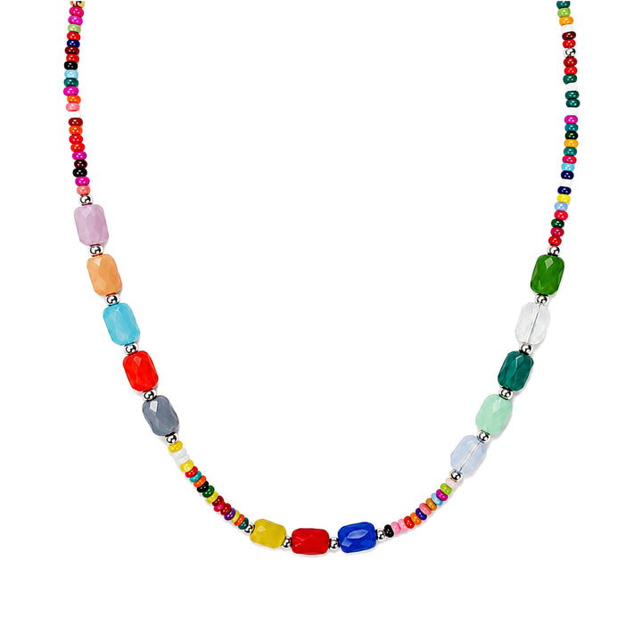 Farbenfrohe, schmale Halsketten (Edelstahl 316L)