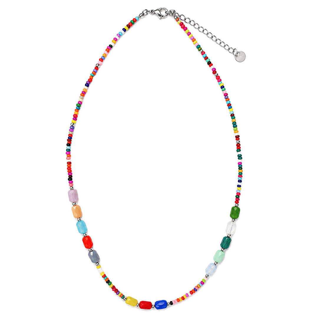 Farbenfrohe, schmale Halsketten (Edelstahl 316L)