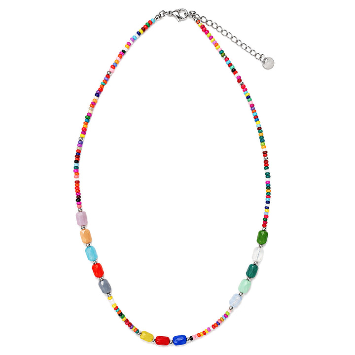 Farbenfrohe, schmale Halsketten (Edelstahl 316L)
