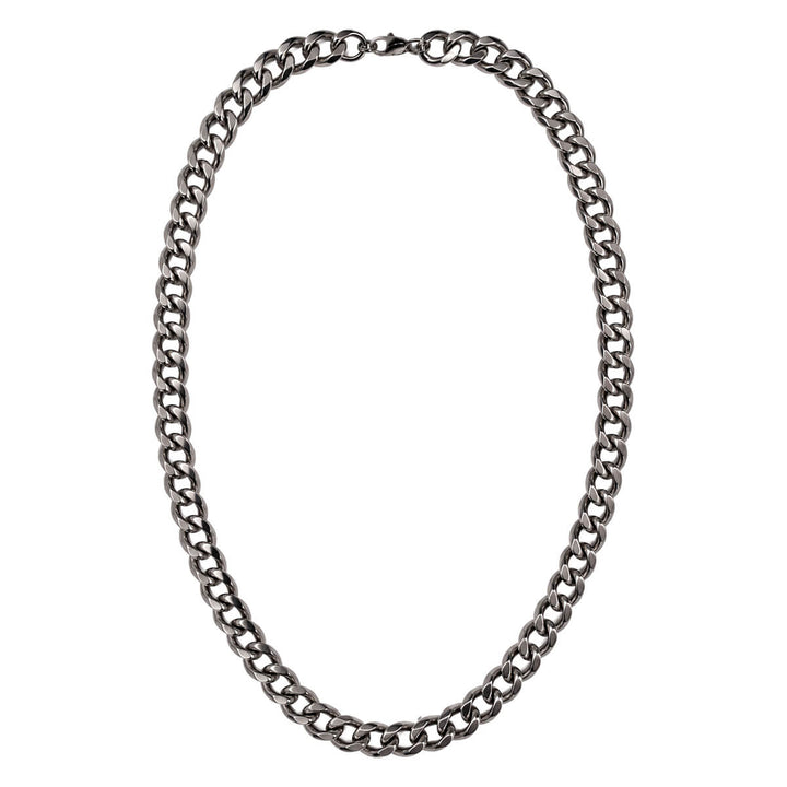 Men's Steel Curb Chain Necklace, 1.1 cm, 55 cm (316L Steel)