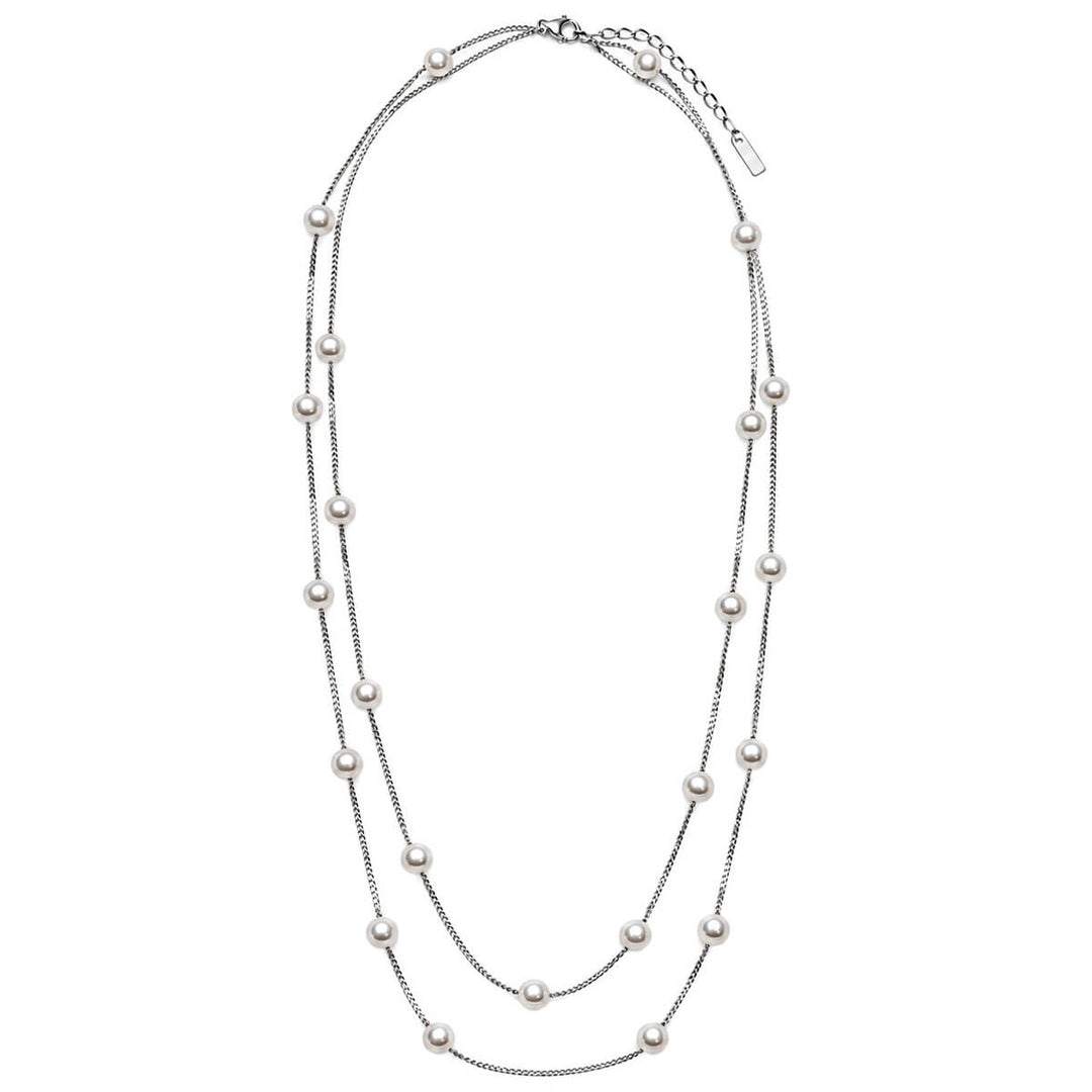 Long pearl necklace, 130 cm (316L stainless steel)