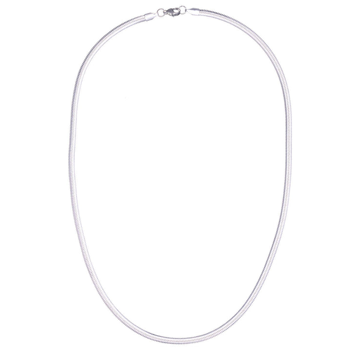 Flat snake chain necklace 4mm 50cm