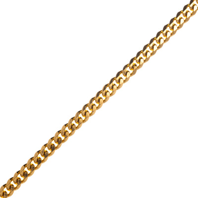 Beveled armoured steel chain 55cm 6mm (Steel 316L)