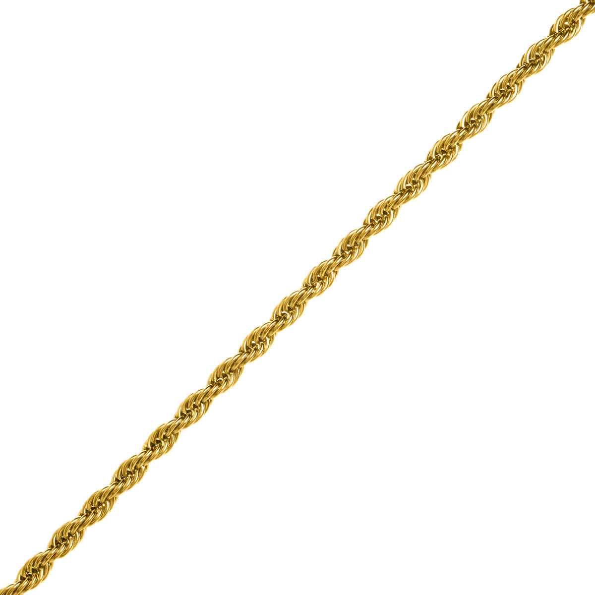 Rope chain steel cordeliaketju necklace 4mm 47cm +5cm