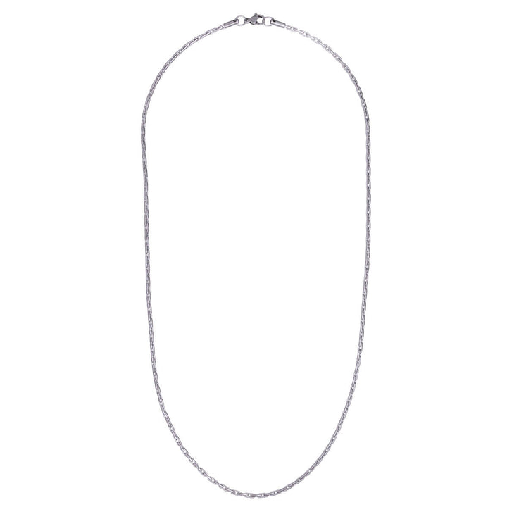 Narrow cable chain necklace 2mm 54cm (Steel 316L)