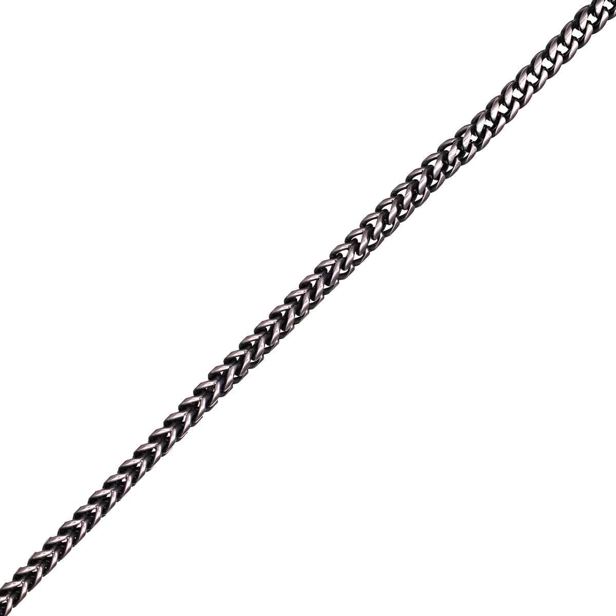 Steel foxtail necklace 5mm 56cm (Steel 316L)