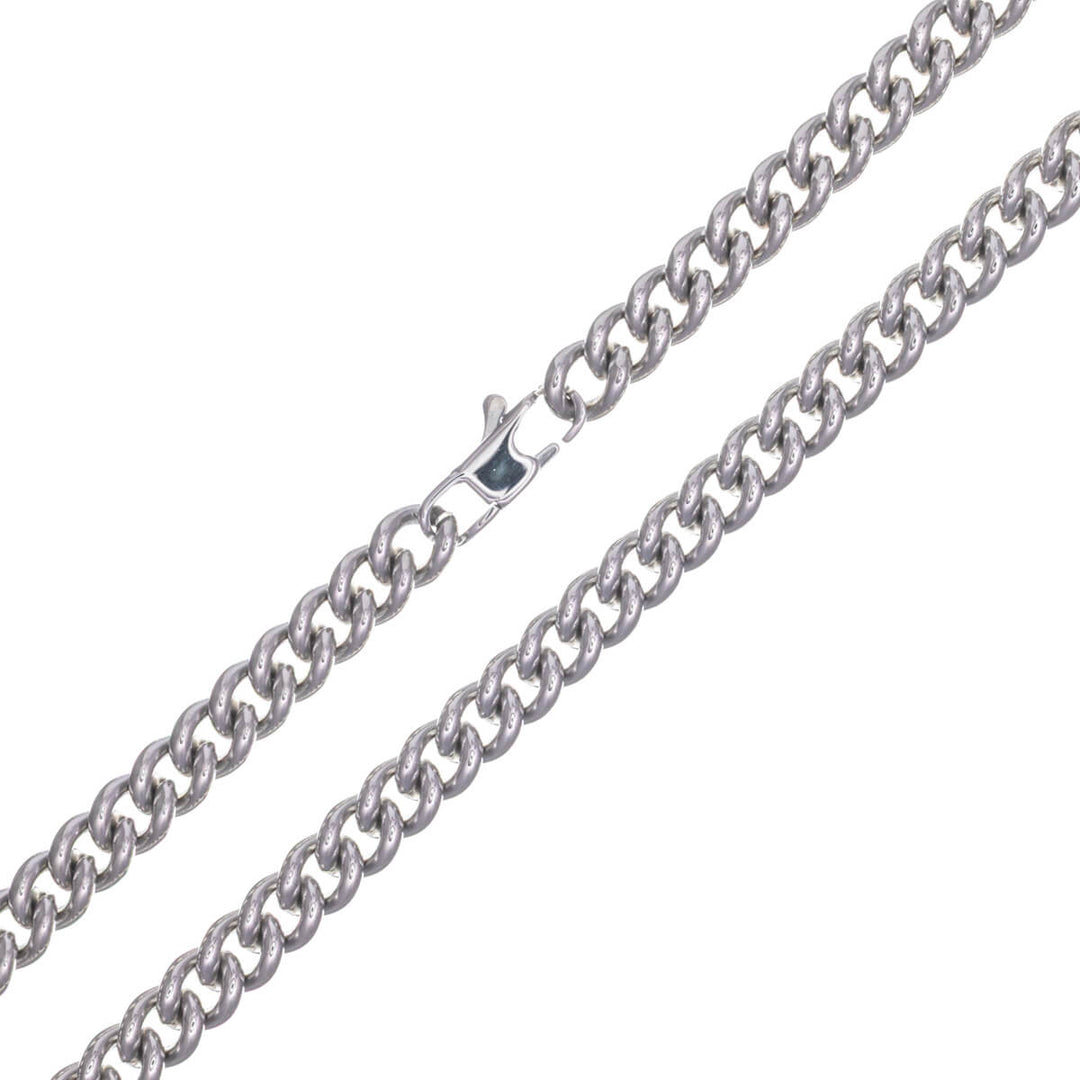 Tight armour chain steel necklace 6mm 60cm (Steel 316L)