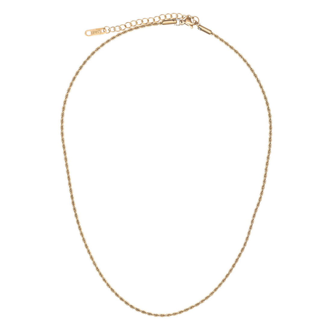 Cordelia stålhalsband med kedja 2mm 39cm (Stål 316L)