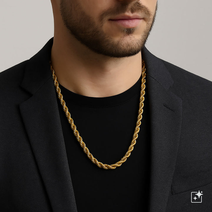 Teräksinen cordelia kaulaketju 10mm 70cm (Teräs 316L)