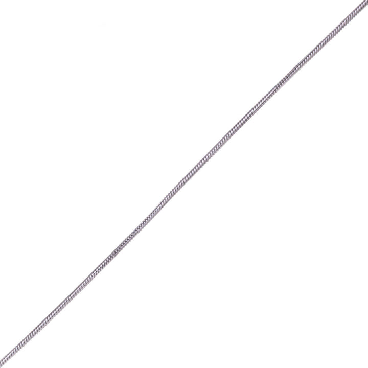 Thin round necklace snake chain 1mm 40+5cm (Steel 316L)