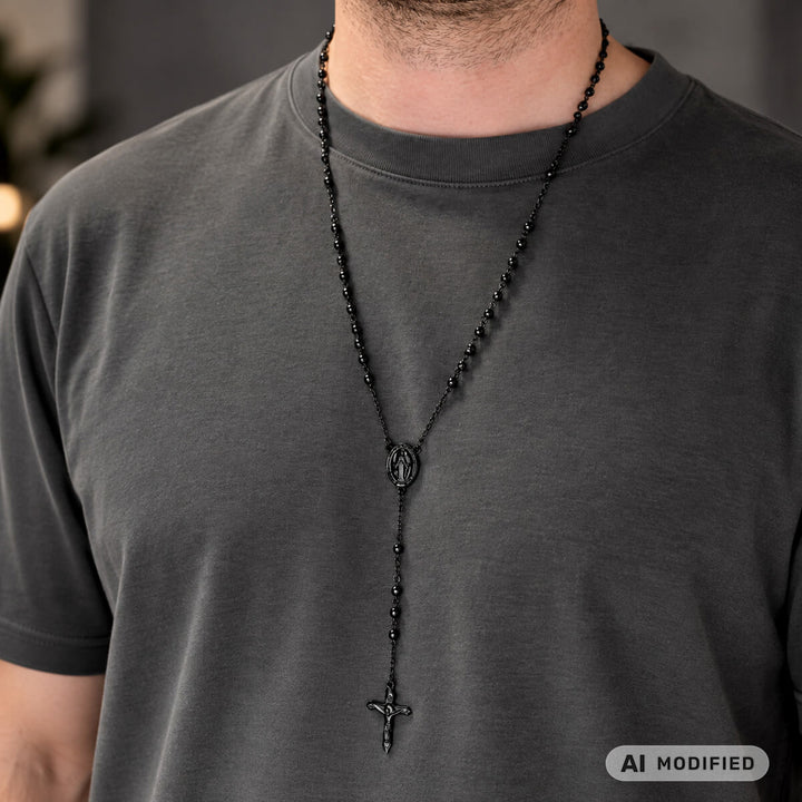 Steel rosary 68cm (Steel 316L)