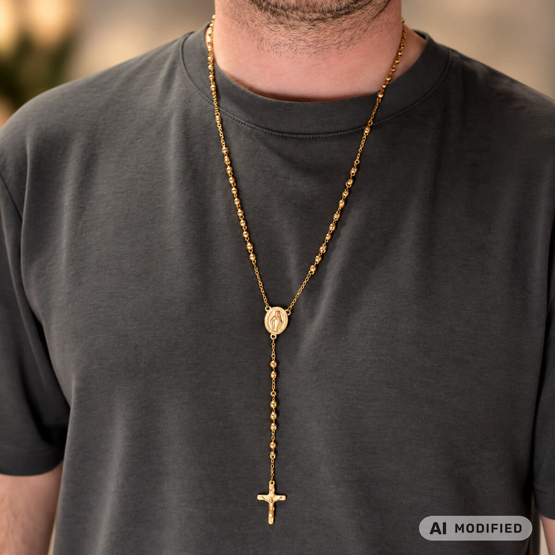 Steel rosary 68cm (Steel 316L)