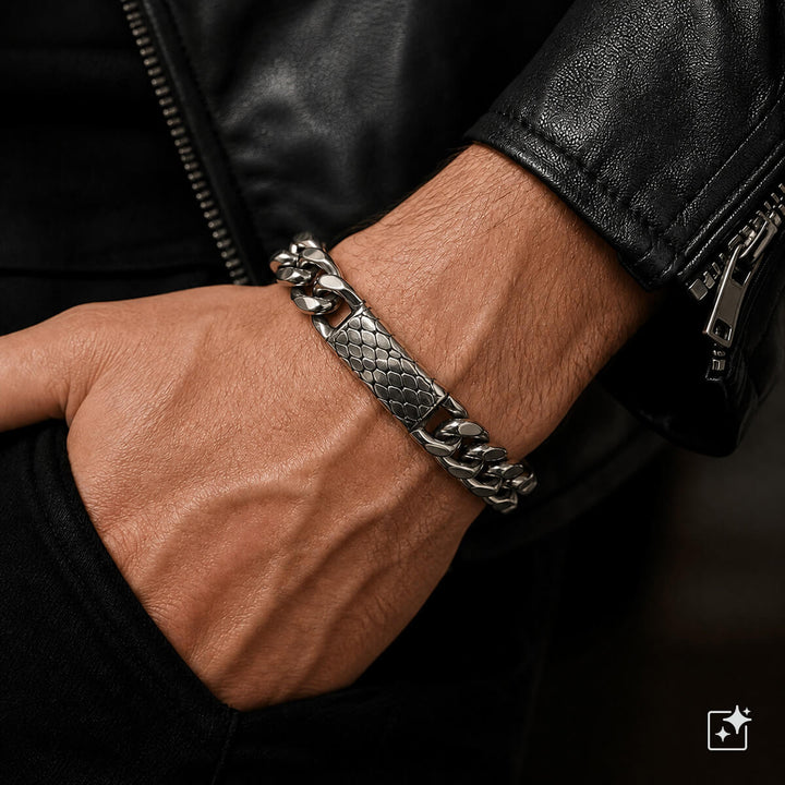 Herren-Panzerkettenarmband 13 mm – Magnetverschluss (Edelstahl 316L) - Ninja.fi
