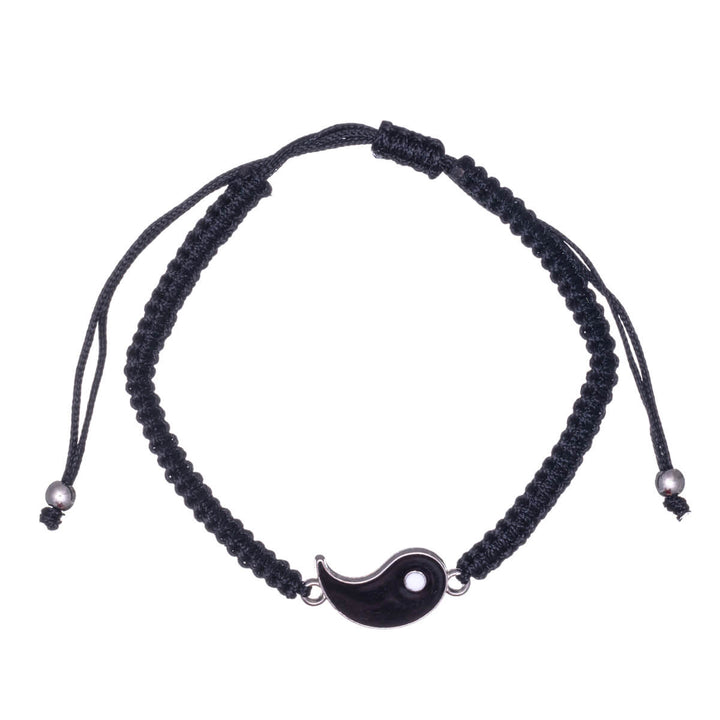 Yin Yang Freundschaftsarmband verstellbares Armband 2St.