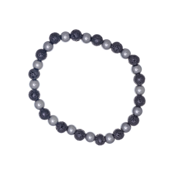 Lava stone bracelet elastic bracelet 2pcs