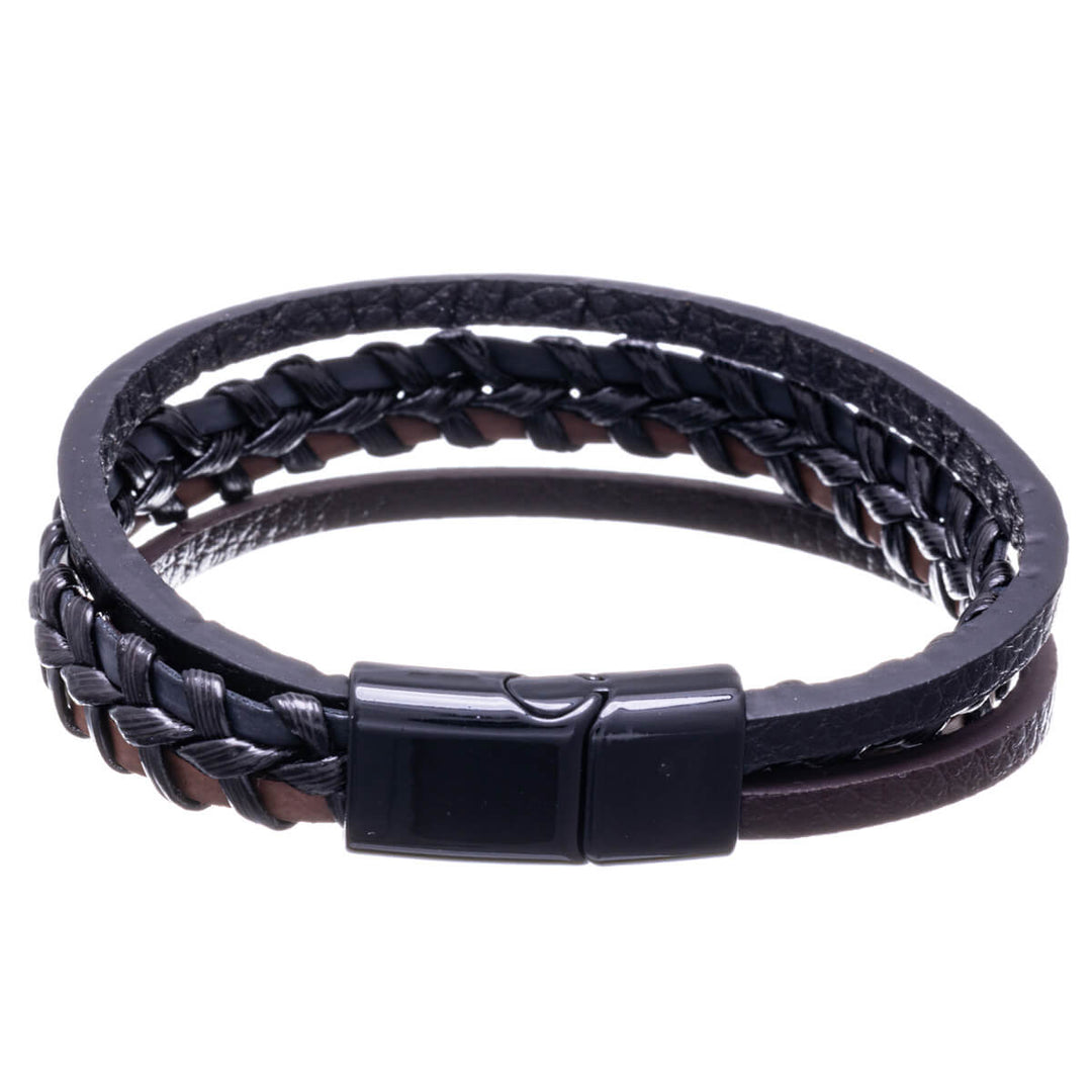 Dreireihiges Lederarmband 21cm