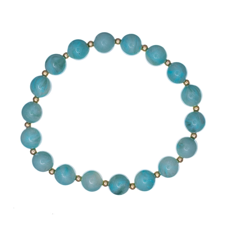 Colourful stone imitation pearl bracelet pendant 3pcs